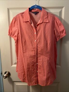 Brooks Brothers 346 Coral Floral Button-Up Shirt